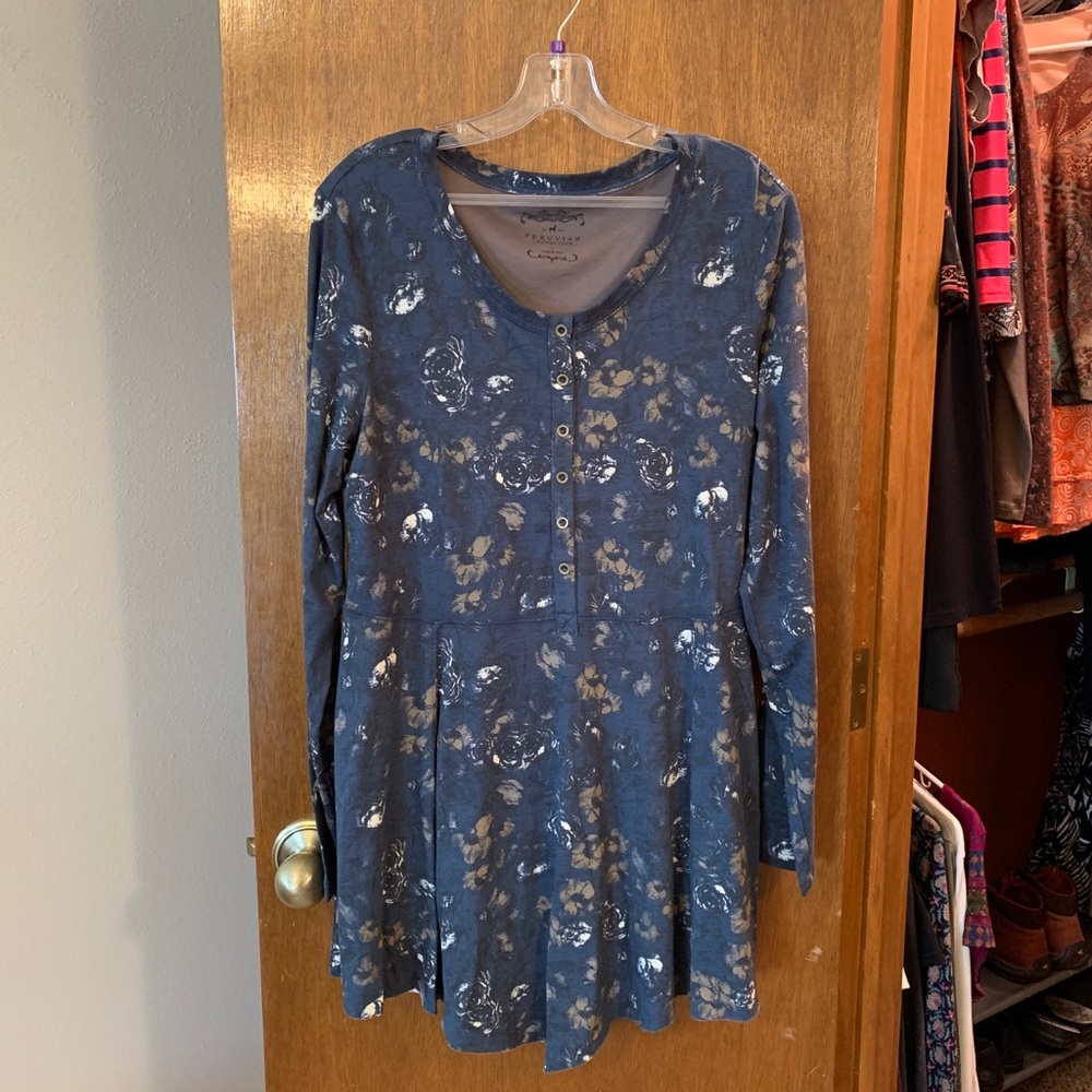 Peruvian Connection NEW floral tunic